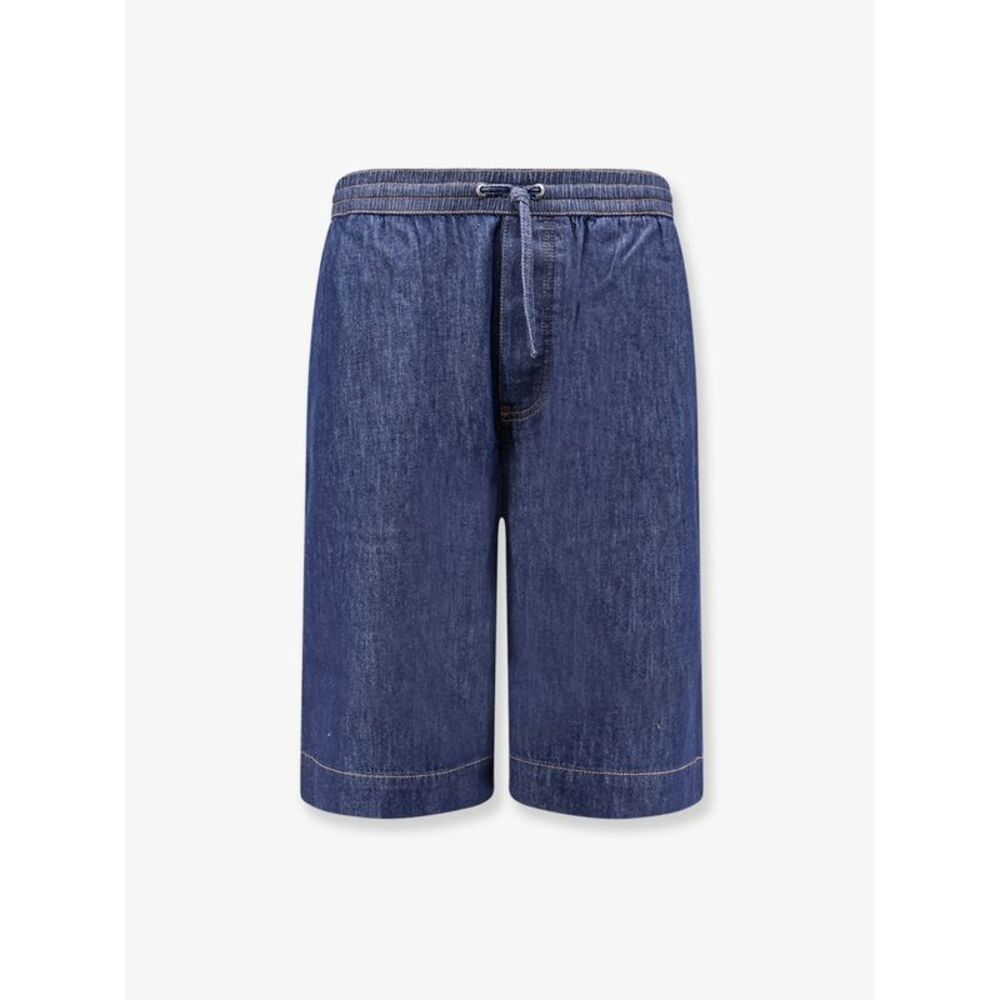 Loewe Men Cotton Bermuda Shorts With Anagram Logo On The Back